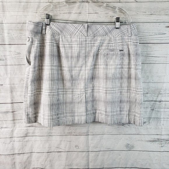 Izod Womens Cool-FX Skort Sz 16 White Black Pockets - Picture 2 of 4
